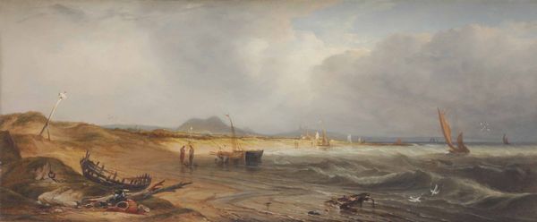 Paesaggio costiero con velieri  - Asta Dipinti del XIX e XX secolo - Associazione Nazionale - Case d'Asta italiane