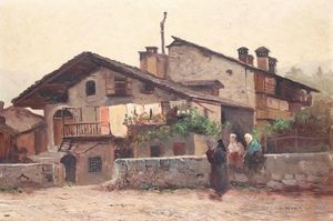 Roda Leonardo - Casolare presso Aosta, strada di Charvensod 1931