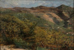 BECHI LUIGI - Paesaggio, 1875