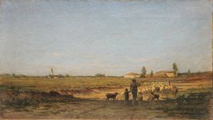 Follini Carlo - Paesaggio con pastori