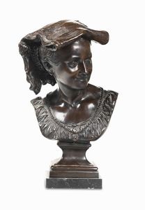 Carpeaux Jean Baptiste : Busto femminile  - Asta Dipinti del XIX e XX secolo - Associazione Nazionale - Case d'Asta italiane