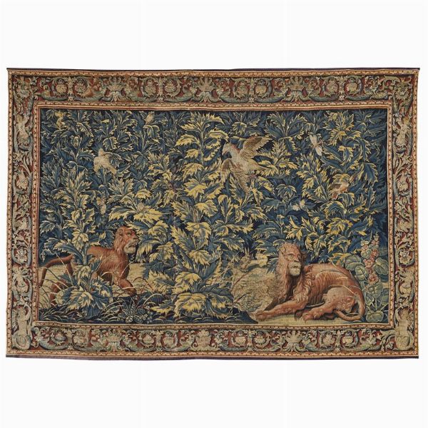 RARO ARAZZO, MANIFATTURA BRABANT, BRUXELLES, SECONDA MET� SECOLO XVI  - Asta INTERNATIONAL FINE ART - Associazione Nazionale - Case d'Asta italiane