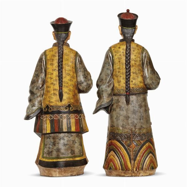 COPPIA DI FIGURE, PIEMONTE, SECONDA MET&Agrave; SECOLO XIX  - Asta INTERNATIONAL FINE ART - Associazione Nazionale - Case d'Asta italiane