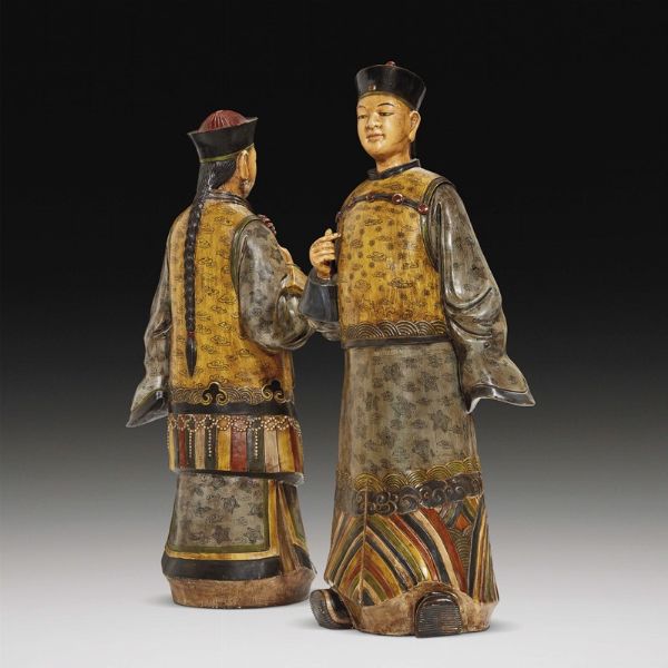 COPPIA DI FIGURE, PIEMONTE, SECONDA MET&Agrave; SECOLO XIX  - Asta INTERNATIONAL FINE ART - Associazione Nazionale - Case d'Asta italiane