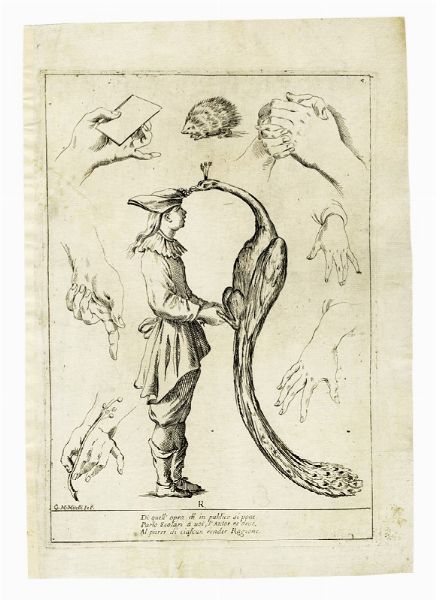 GIUSEPPE MARIA MITELLI : Alfabeto in sogno, esemplare per disegnare di Giuseppe M.a Mitelli Bolognese MDCLXXXIII.  - Asta Arte Antica [Parte I] - Associazione Nazionale - Case d'Asta italiane