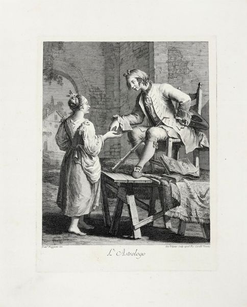 Giovanni Volpato : L'Astrologo / L'Orso, che balla / Concia Careghe.  - Asta Arte Antica [Parte I] - Associazione Nazionale - Case d'Asta italiane