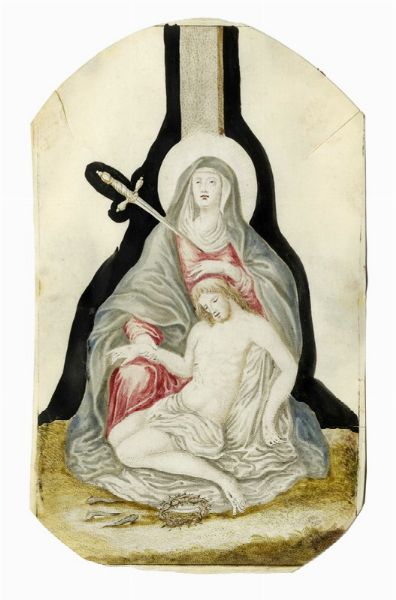 Piet con la Vergine addolorata.  - Asta Arte Antica [Parte I] - Associazione Nazionale - Case d'Asta italiane