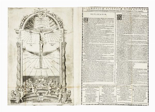 FRANCESCO CURTI : Orologio solare con Cristo crocefisso.  - Asta Arte Antica [Parte I] - Associazione Nazionale - Case d'Asta italiane