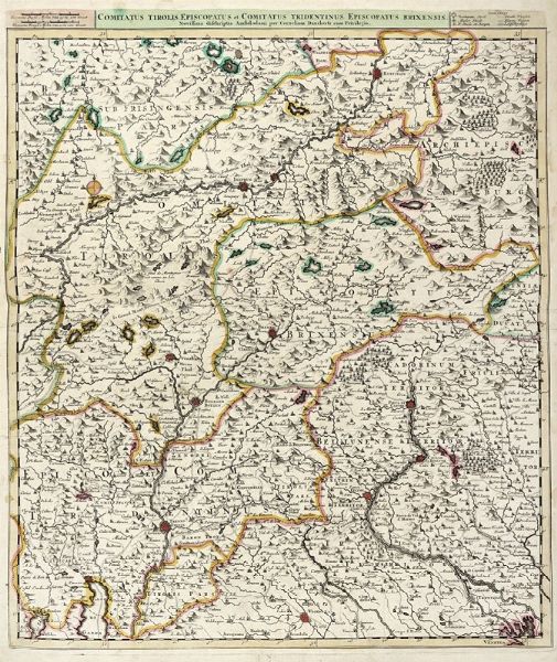 CORNELIS II DANKERTS : Comitatus tirolis, Episcopatus et comitatus tridentinus. Episcopatus brixensis.  - Asta Arte Antica [Parte I] - Associazione Nazionale - Case d'Asta italiane
