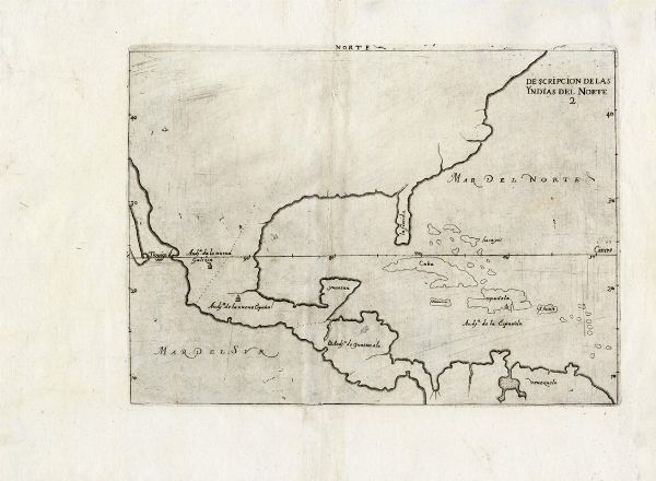 ANTONIO DE HERRERA Y TORDESILLAS : Descripcion de las Yndias del Norte.  - Asta Arte Antica [Parte I] - Associazione Nazionale - Case d'Asta italiane