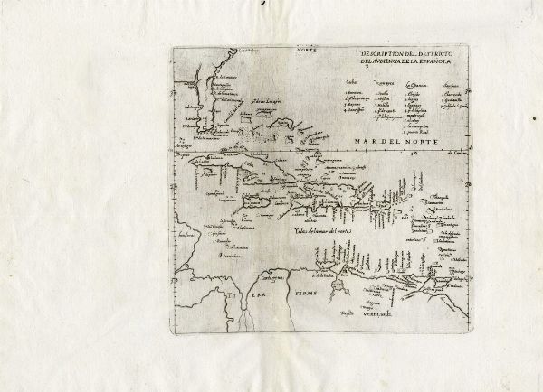 ANTONIO DE HERRERA Y TORDESILLAS : Description del destricto del audiencia de la Espanola.  - Asta Arte Antica [Parte I] - Associazione Nazionale - Case d'Asta italiane
