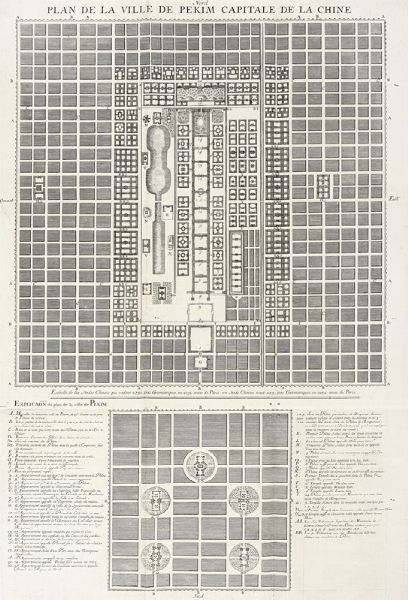 GABRIEL DE MAGALHAES (MAGAILLANS) : Beijing 1688 / Plan de la ville de Pekim capitale de la Chine.  - Asta Arte Antica [Parte I] - Associazione Nazionale - Case d'Asta italiane