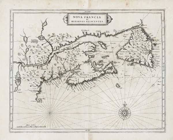 GERRITSZ HESSEL : Nova Francia et regiones adiacentes.  - Asta Arte Antica [Parte I] - Associazione Nazionale - Case d'Asta italiane