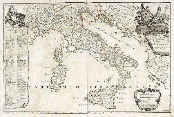 AUGUSTIN LUBIN : Innocentio XII Pontifici Maximo Optimo Italia Ecclesiastica In suas Viginti distincta Provincias Sive Italiae Episcopales Ecclesiae cum extantes tum excisae / authore R. adm. P. Augustino Lubin, ordin. Eremit. S. Augustini...  - Asta Arte Antica [Parte I] - Associazione Nazionale - Case d'Asta italiane