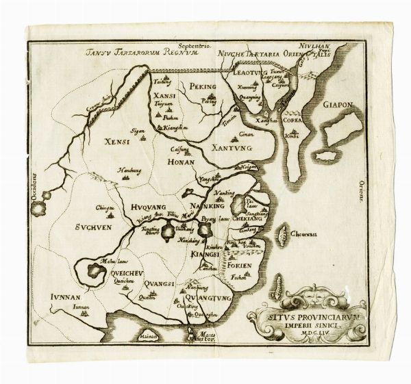 MARTINO MARTINI S.J. : Situs provinciarum imperii sinici MDCLIV.  - Asta Arte Antica [Parte I] - Associazione Nazionale - Case d'Asta italiane