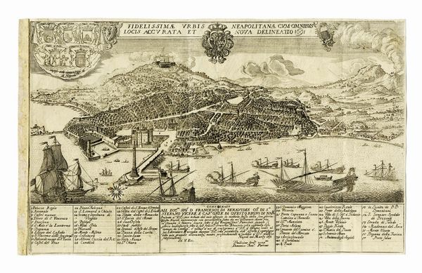 GIOVANNI FEDERICO PESCHE : Fidelissimae urbis neapolitanae cum omnibus locis accurata et nova delineatio.  - Asta Arte Antica [Parte I] - Associazione Nazionale - Case d'Asta italiane
