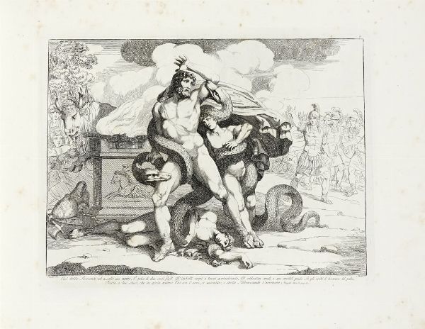 Bartolomeo Pinelli : L'Eneide di Virgilio Tradotta da Clemente Bondi / Inventata ed incisa all'acquaforte da / Bartolomeo Pinelli romano.  - Asta Arte Antica [Parte I] - Associazione Nazionale - Case d'Asta italiane