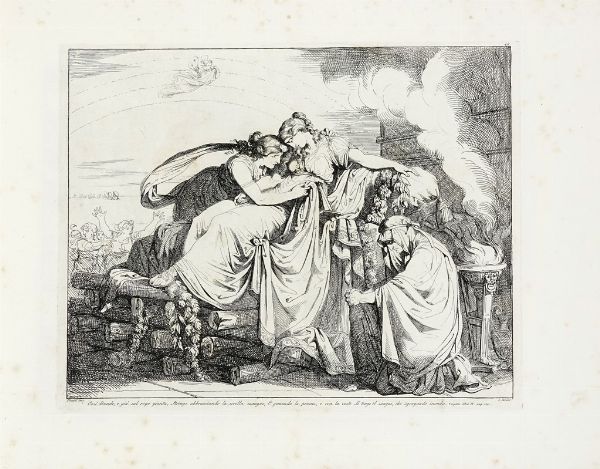 Bartolomeo Pinelli : L'Eneide di Virgilio Tradotta da Clemente Bondi / Inventata ed incisa all'acquaforte da / Bartolomeo Pinelli romano.  - Asta Arte Antica [Parte I] - Associazione Nazionale - Case d'Asta italiane