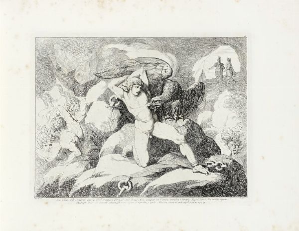 Bartolomeo Pinelli : L'Eneide di Virgilio Tradotta da Clemente Bondi / Inventata ed incisa all'acquaforte da / Bartolomeo Pinelli romano.  - Asta Arte Antica [Parte I] - Associazione Nazionale - Case d'Asta italiane