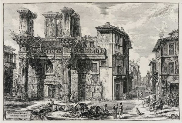 GIOVANNI BATTISTA PIRANESI : Veduta degli Avanzi del Foro di Nerva.  - Asta Arte Antica [Parte I] - Associazione Nazionale - Case d'Asta italiane