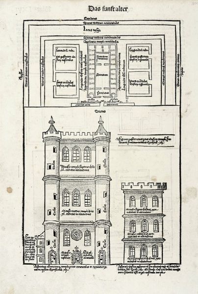 Hartmann Schedel : La Menorah e altre tavole di Judaica.  - Asta Arte Antica [Parte I] - Associazione Nazionale - Case d'Asta italiane