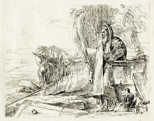 GIOVANNI BATTISTA TIEPOLO : Album con sei tavole dai Capricci.  - Asta Arte Antica [Parte I] - Associazione Nazionale - Case d'Asta italiane