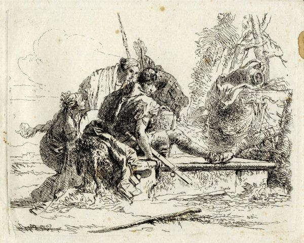 GIOVANNI BATTISTA TIEPOLO : Album con sei tavole dai Capricci.  - Asta Arte Antica [Parte I] - Associazione Nazionale - Case d'Asta italiane