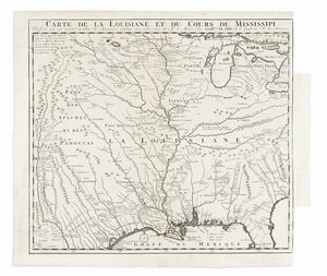 JEAN-FRDRIC BERNARD - Carte de la Louisiane et du Cours du Mississipi.