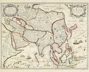 CORNELIS I DANCKERTSZ - Carte de L'Asie Corrigee, et augmentee dessus toutes les aultres cy devant faictes par P. Bertius.