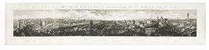 LUIGI GARIBBO - Panorama della citt di Firenze e i suoi contorni disegnato dalla Torre Marchionni in Borgo SS. Apostoli.
