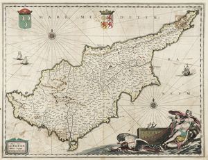 JOHANNES JANSSONIUS - Cyprus Insula.