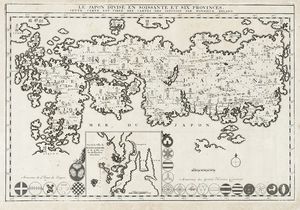 HADRIAN RELAND - Le Japon divis en Soissante et Six Provinces, cette carte est tire des cartes des japonois par monsieur Reland.