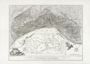 ANTONIO SANDI - La Veneta Laguna antica e moderna, novamente delineata e distinta nelle sue Isole, Valli, e Canali quali si trovano al presente.