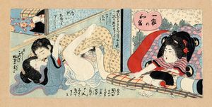 Piccolo portfolio ukyo-e shunga.  - Asta Arte Antica [Parte I] - Associazione Nazionale - Case d'Asta italiane