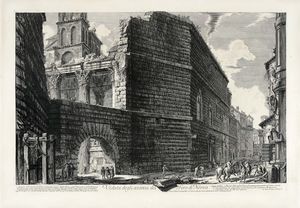 GIOVANNI BATTISTA PIRANESI - Veduta degli Avanzi del Foro di Nerva.