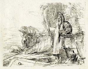 GIOVANNI BATTISTA TIEPOLO : Album con sei tavole dai Capricci.  - Asta Arte Antica [Parte I] - Associazione Nazionale - Case d'Asta italiane