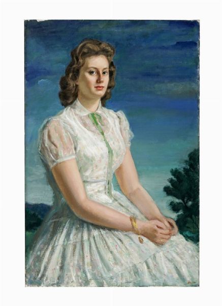 LUIGI BRACCHI : Ritratto di ragazza.  - Asta Arte Moderna e Contemporanea [Parte II] - Associazione Nazionale - Case d'Asta italiane