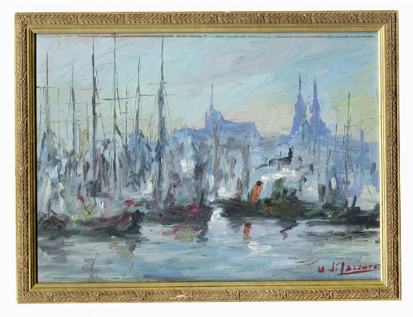 UMBERTO DI LAZZARO : Marina.  - Asta Arte Moderna e Contemporanea [Parte II] - Associazione Nazionale - Case d'Asta italiane