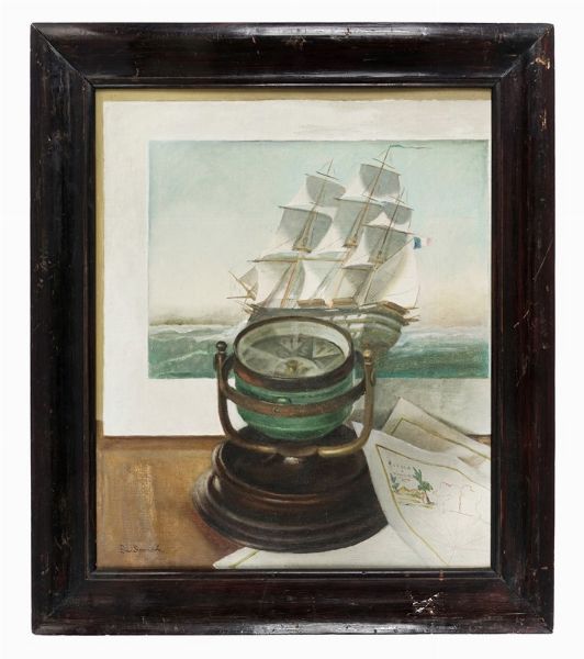 Marcello Dudovich : La bussola ed il veliero.  - Asta Arte Moderna e Contemporanea [Parte II] - Associazione Nazionale - Case d'Asta italiane
