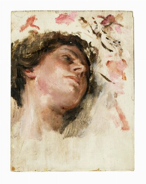 MARIANO FORTUNY Y MADRAZO : Volto di Henriette Fortuny.  - Asta Arte Moderna e Contemporanea [Parte II] - Associazione Nazionale - Case d'Asta italiane