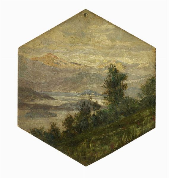 GIOVANNI GIANI : Veduta del Lago di Como.  - Asta Arte Moderna e Contemporanea [Parte II] - Associazione Nazionale - Case d'Asta italiane