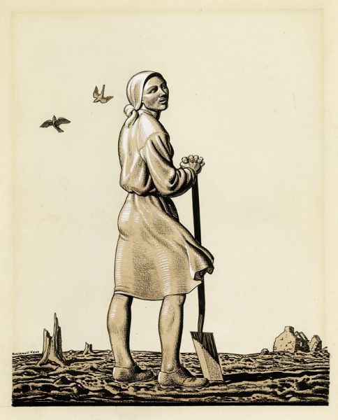 ROCKWELL KENT : Contadina.  - Asta Arte Moderna e Contemporanea [Parte II] - Associazione Nazionale - Case d'Asta italiane