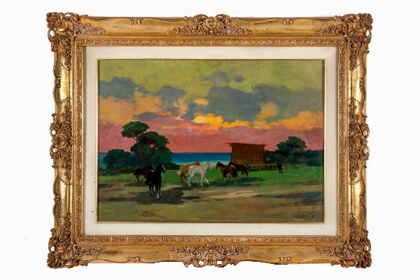 Renato Natali : Tramonto.  - Asta Arte Moderna e Contemporanea [Parte II] - Associazione Nazionale - Case d'Asta italiane