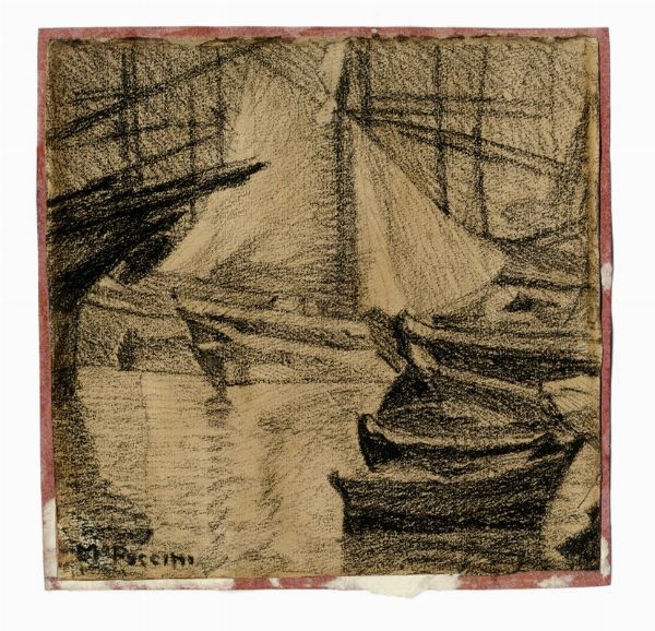 Mario Puccini : Barche.  - Asta Arte Moderna e Contemporanea [Parte II] - Associazione Nazionale - Case d'Asta italiane