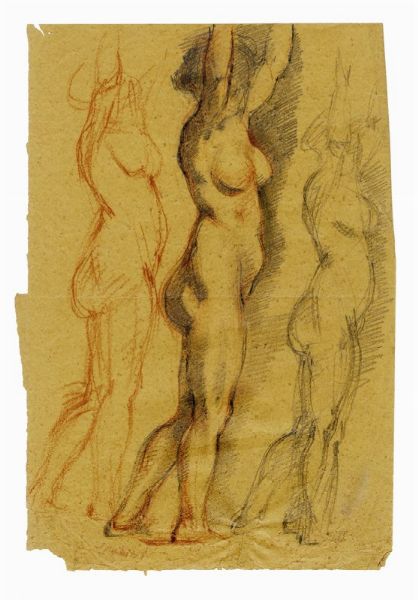 Armando Spadini : Studio di nudo femminile.  - Asta Arte Moderna e Contemporanea [Parte II] - Associazione Nazionale - Case d'Asta italiane