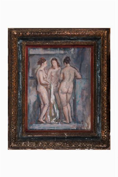 Ottavio Steffenini : Le tre Grazie.  - Asta Arte Moderna e Contemporanea [Parte II] - Associazione Nazionale - Case d'Asta italiane