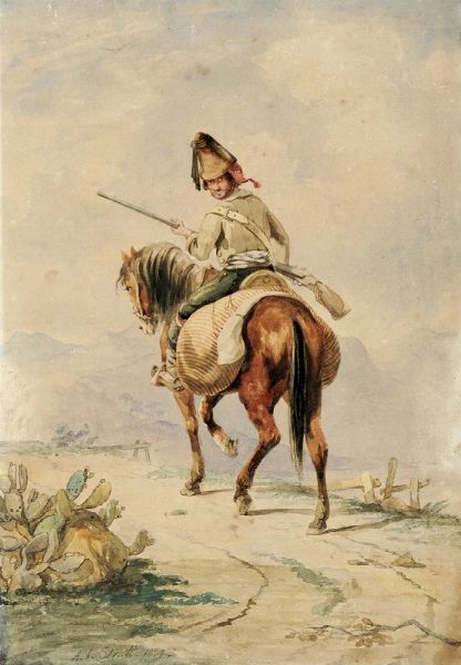 ARTHUR JOHN STRUTT : Brigante a cavallo.  - Asta Arte Moderna e Contemporanea [Parte II] - Associazione Nazionale - Case d'Asta italiane