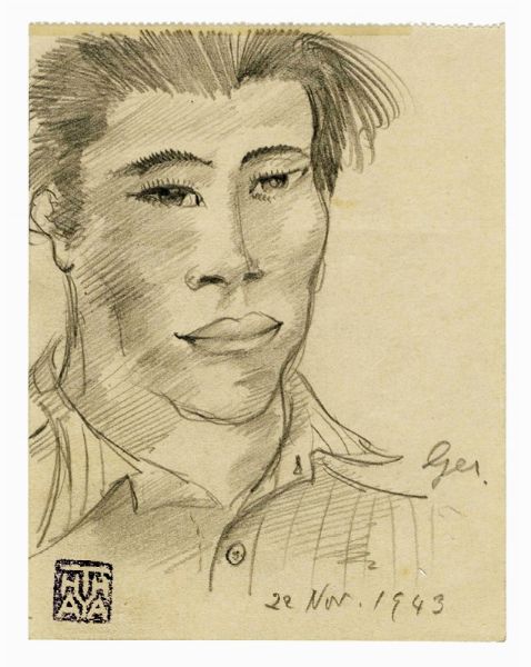 THAYAHT [PSEUD. DI MICHAHELLES ERNESTO] : Ritratto maschile.  - Asta Arte Moderna e Contemporanea [Parte II] - Associazione Nazionale - Case d'Asta italiane