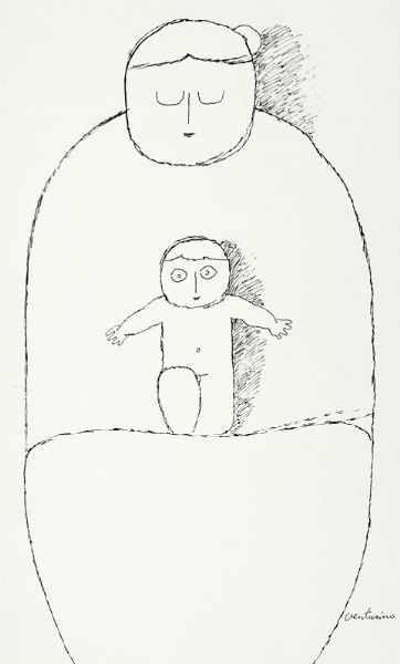 Venturino Venturi : Maternit.  - Asta Arte Moderna e Contemporanea [Parte II] - Associazione Nazionale - Case d'Asta italiane