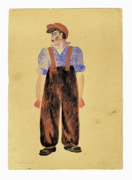 VLADIMIR IVANOVICH KOZLINSKIJ : Lotto composto di 4 disegni.  - Asta Arte Moderna e Contemporanea [Parte II] - Associazione Nazionale - Case d'Asta italiane